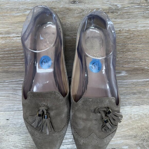 Vince Camuto Rizell Tan Suede Tassel Loafers Women's Size 6.5 - Picture 2 of 6
